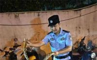 惊！南宁单位现二级保护动物三索锦蛇 警民合作成功擒获