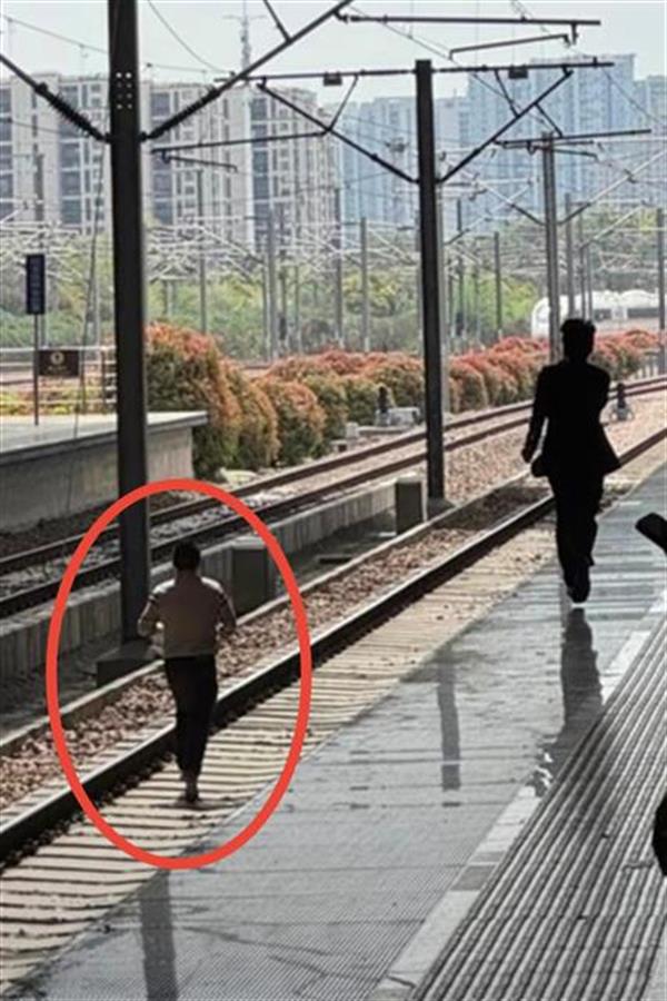杭州东站男子闯入动车轨道奔跑致列车晚点