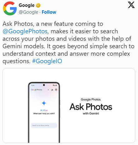 谷歌相册新功能“Ask Photos”助力智能搜索照片