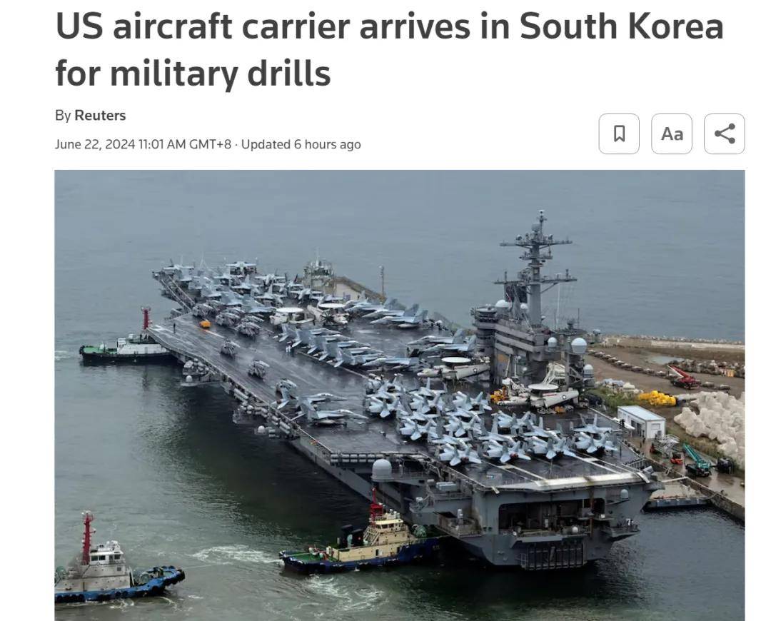韩国突然宣布：美军核航母抵达 第1张